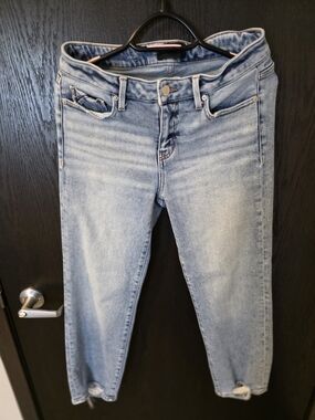Buckle Washed Light Blue Boyfriend Jeans